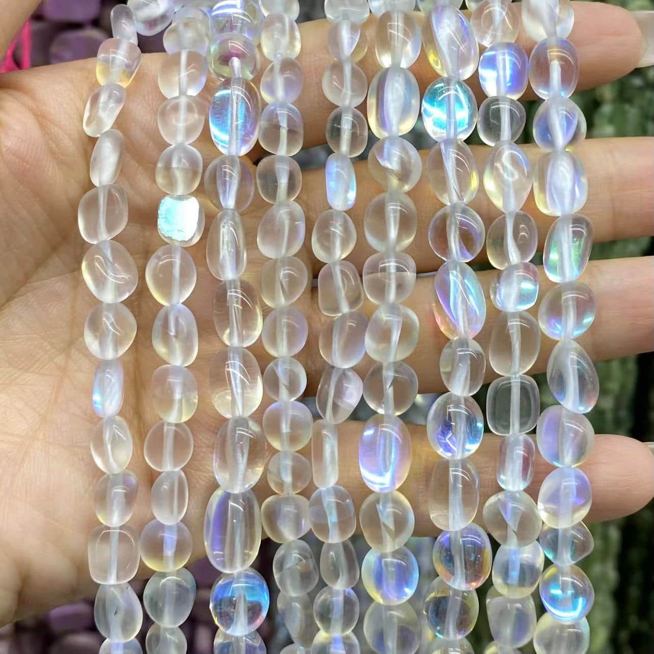 Nugget Smooth Beads 6-8mm Gemstone/Quartz/Jasper/Agate