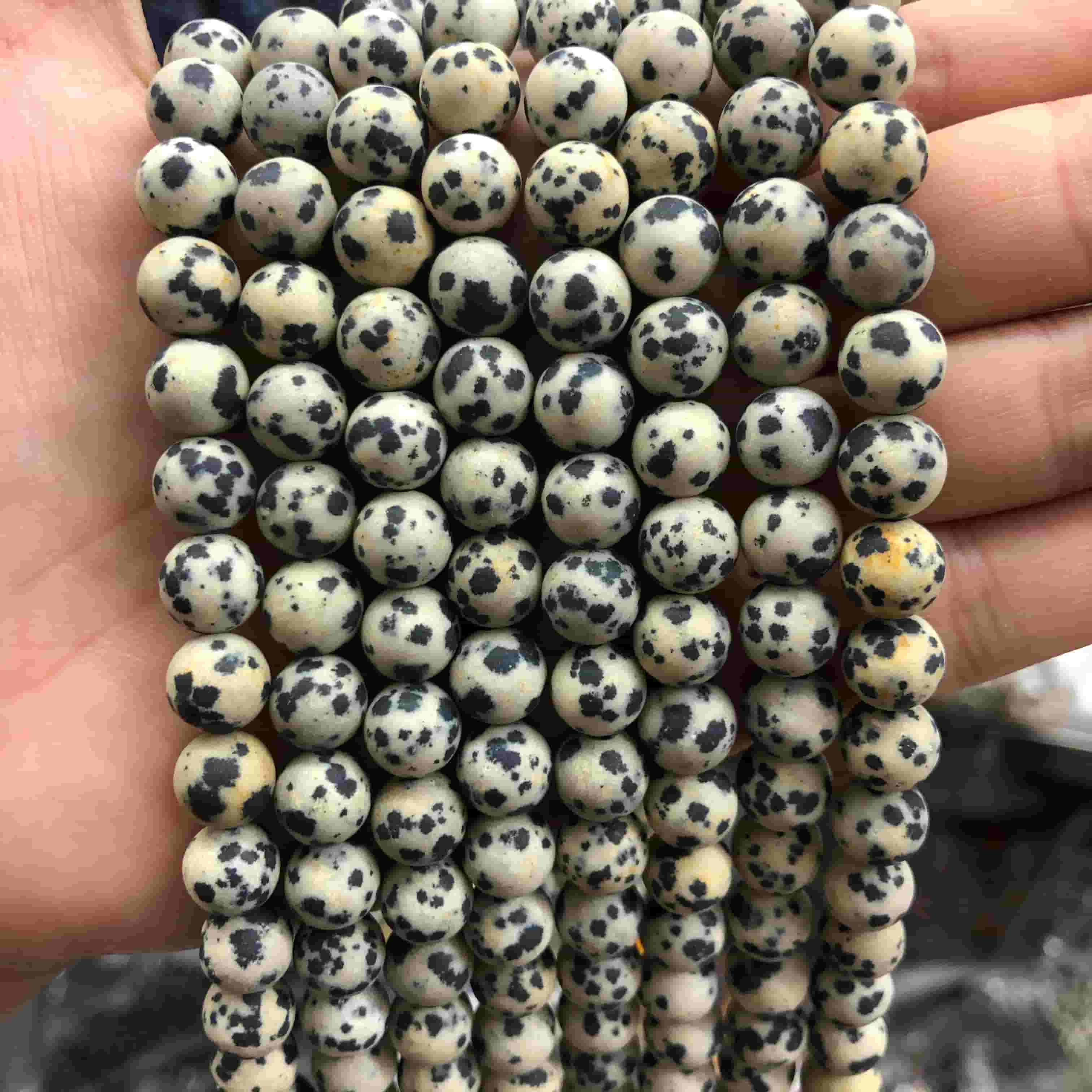 Round Matte Beads Crystal/Quartz/Jasper/Agate 4mm 6mm 8mm 10mm