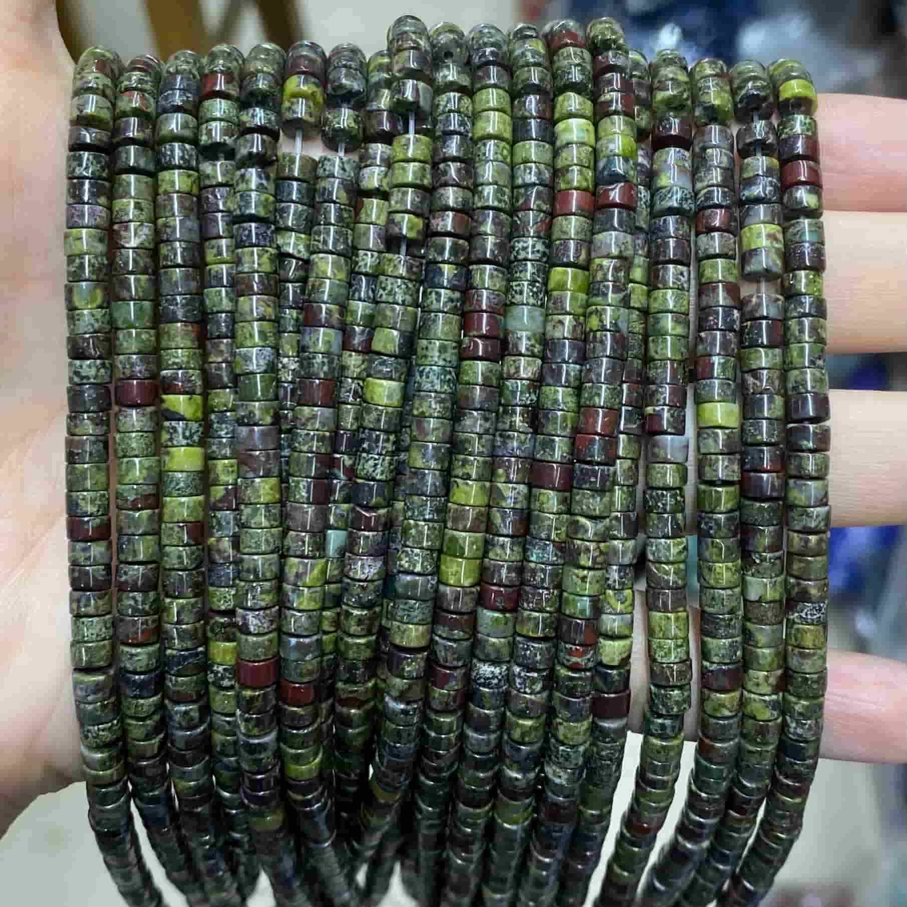 Heishi Rondelle Beads 2x4mm Quartz/Jasper/Agate/Crystal
