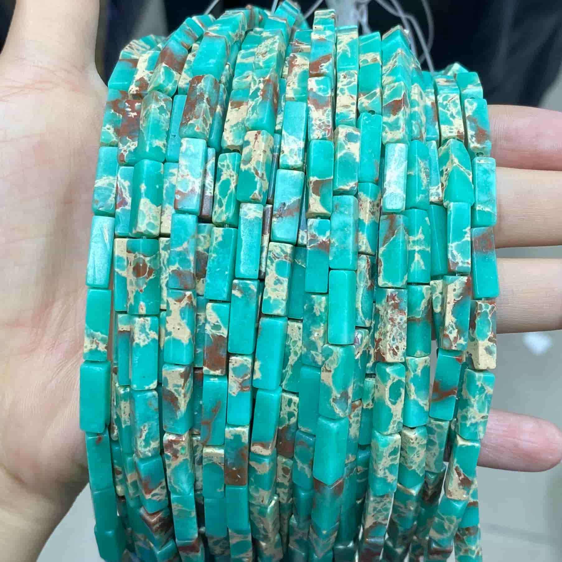 Square Tube Beads 4x13mm Quartz/Jasper/Agate/Crystal