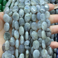 Oval Shape Labradorite Beads