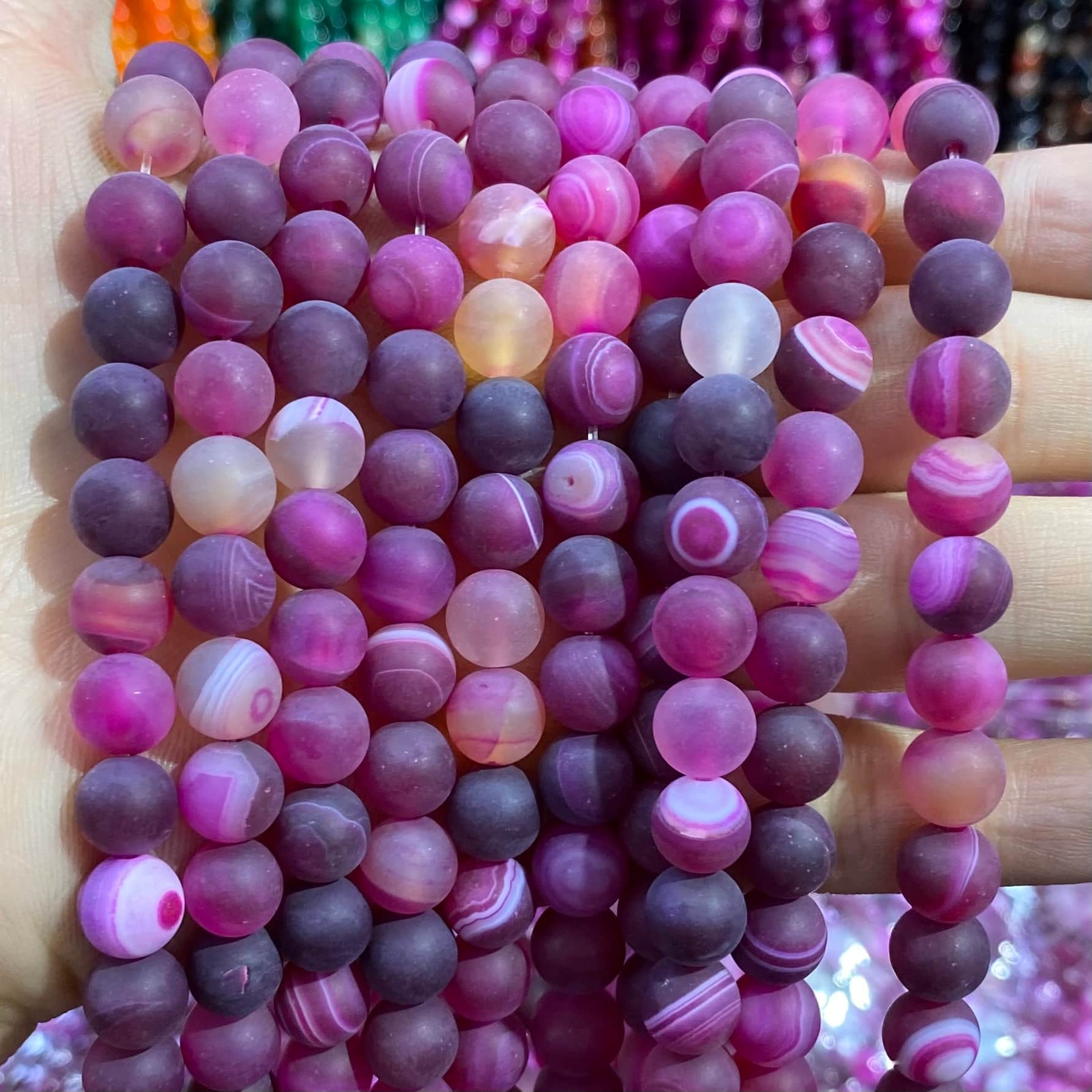 #1 Round Agate Beads 6mm/8mm/10mm/12mm