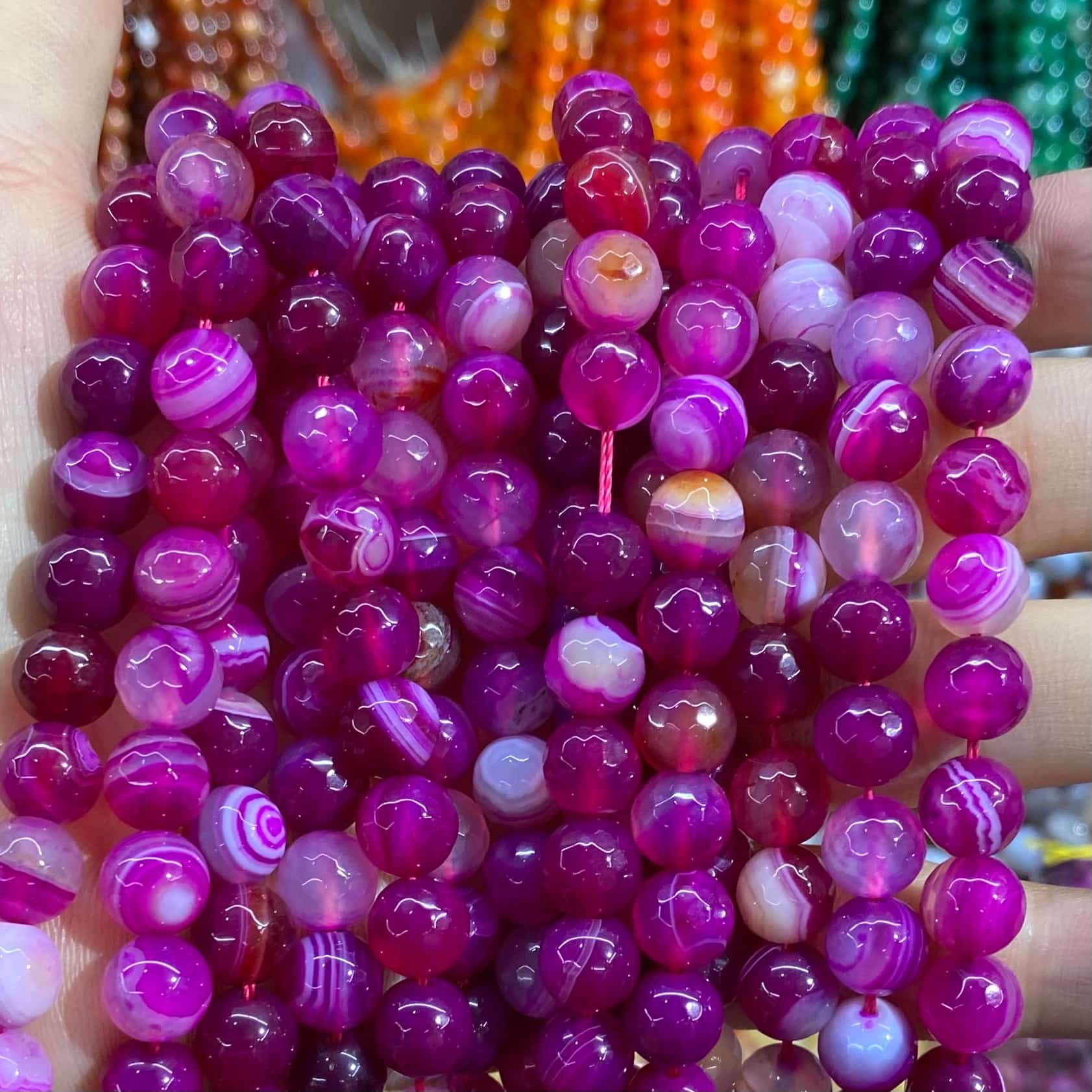 #1 Round Agate Beads 6mm/8mm/10mm/12mm