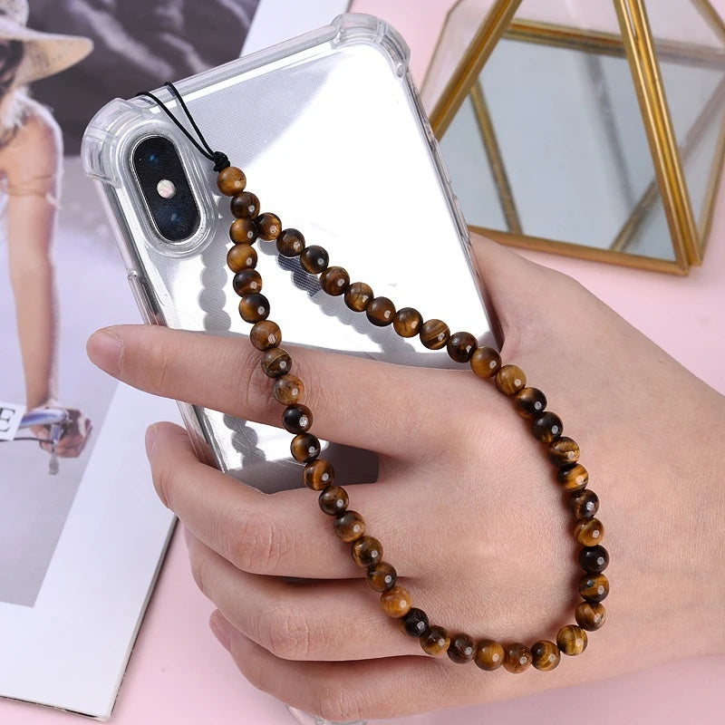 6MM Beaded Phone Chain New Anti Lost Phone Strap 32cm