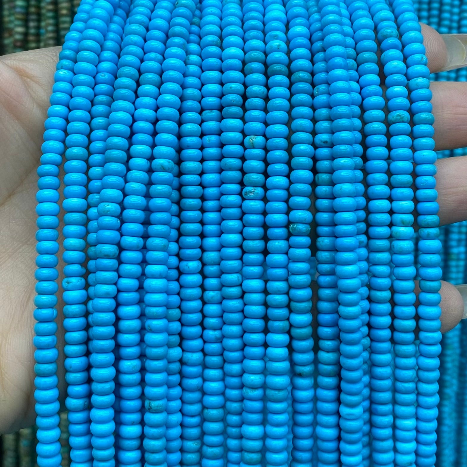 Turquoise Loose Beads Round Fcaeted Rice Rondelle Flat Oval Irregular Shape Beads