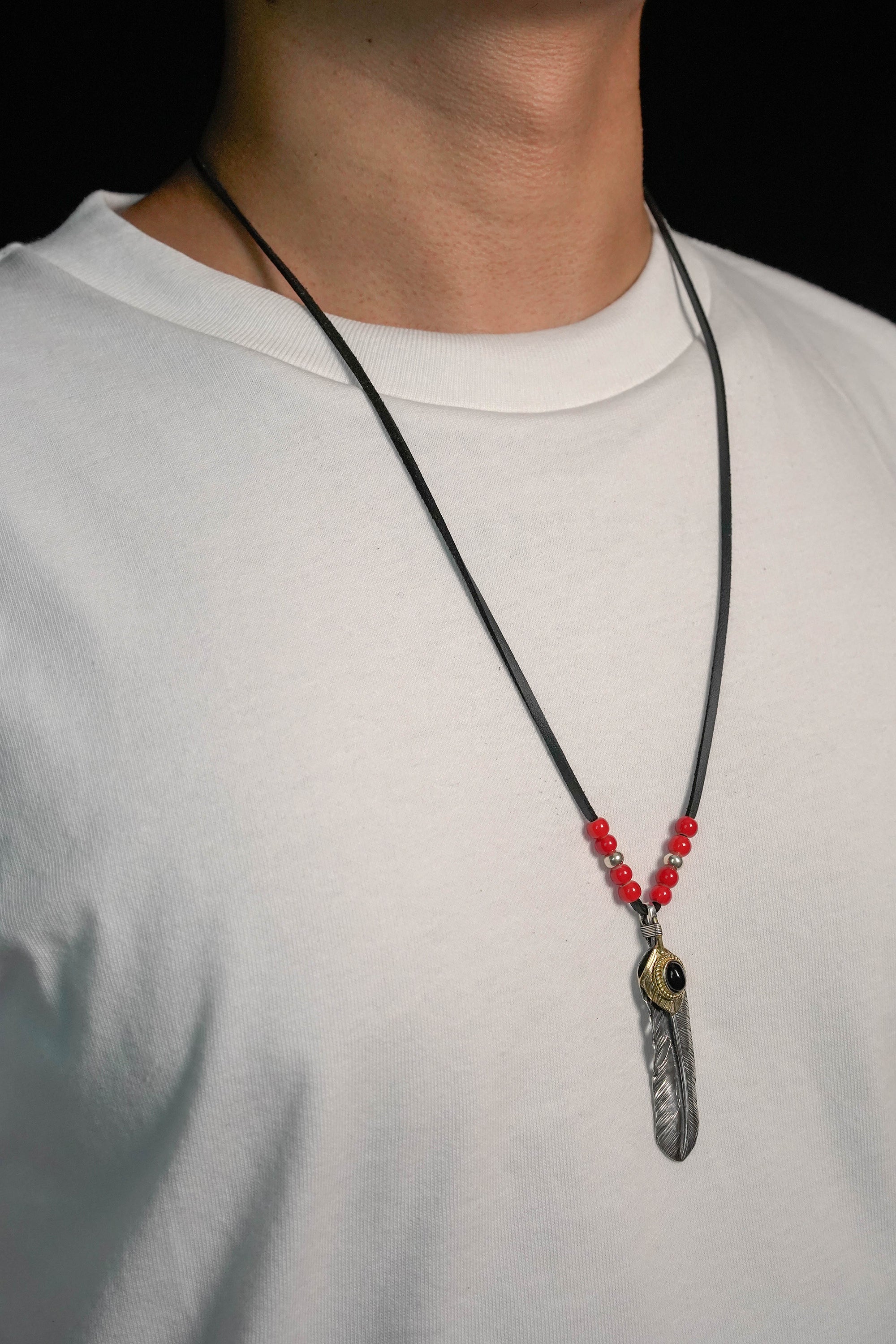 Japan Takahashi Goro John Mayer  Right Feather Necklace