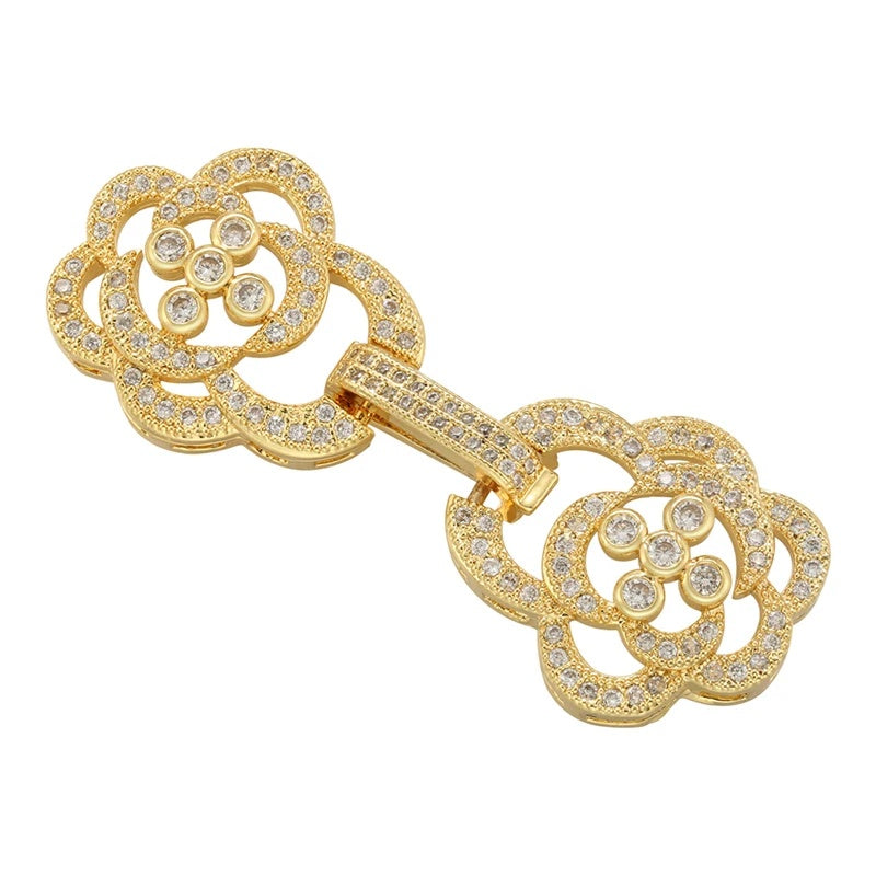 1 Pcs Hooks Accesories Supplies Brass Cubic Zirconia Connectors