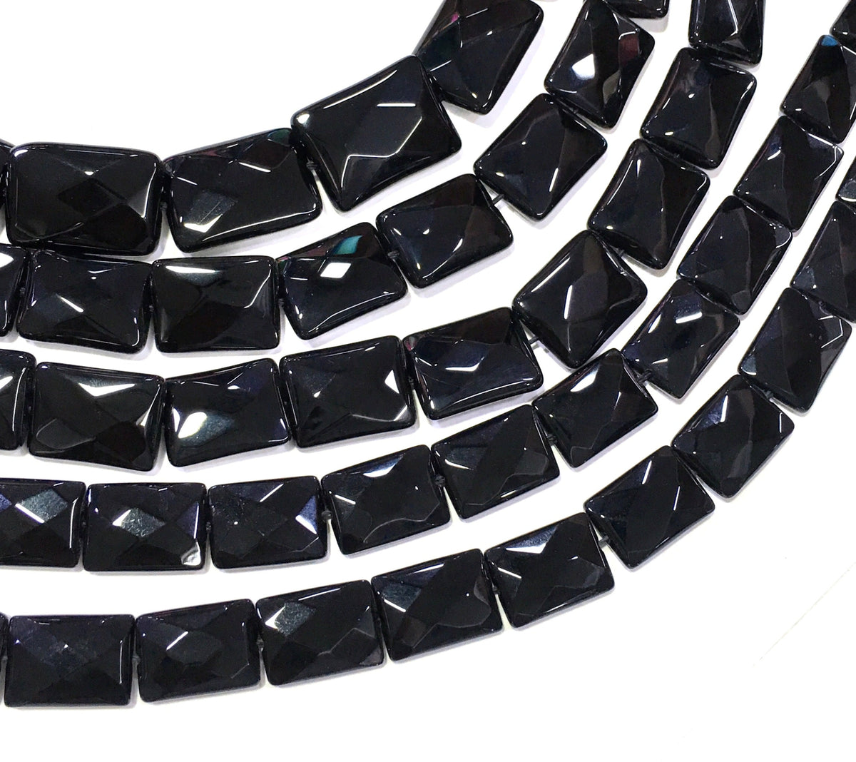 Retangle Shape Black Onyx Beads
