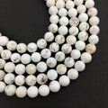 Round White Turquoise Beads