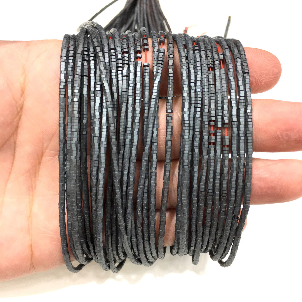Rondelle Shape Hematite Beads 1x2mm