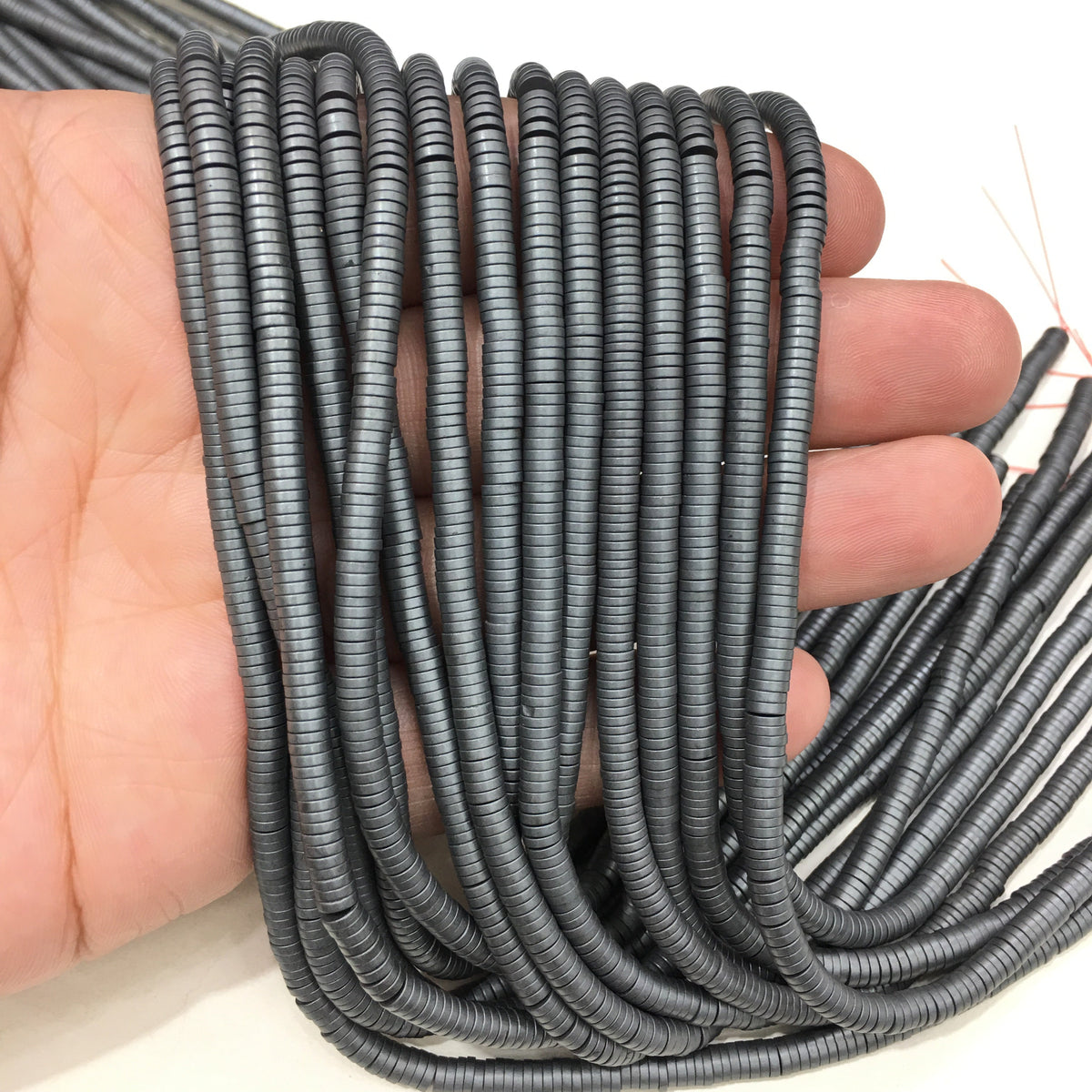 Rondelle Shape Hematite Beads