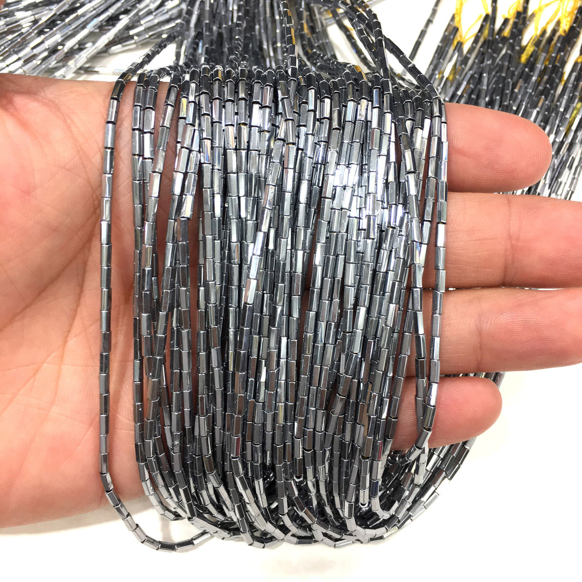 Tube Shape Hematite Beads