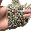 Rectangle Shape Snake Skin Jasper Beads