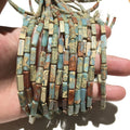Square Tube Snake Skin Jasper Beads