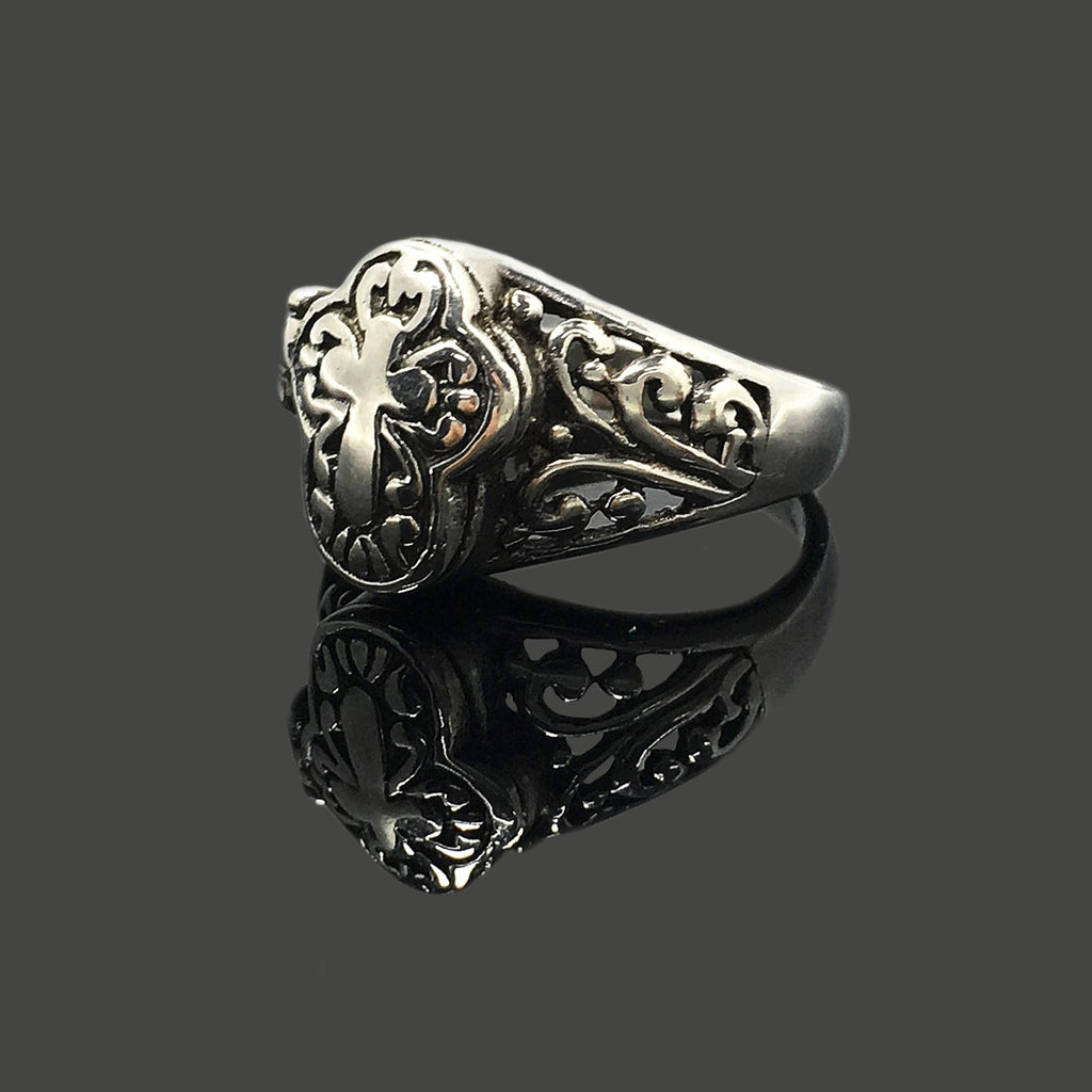 Antique Retro Secret Box 925 Sterling Silver Rings