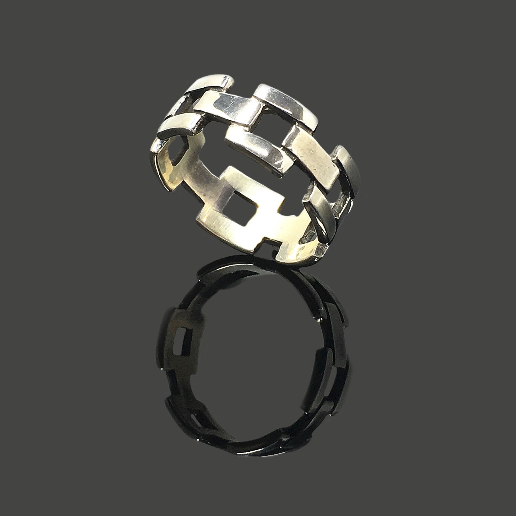 Chain Ring Retro 925 Sterling Silver
