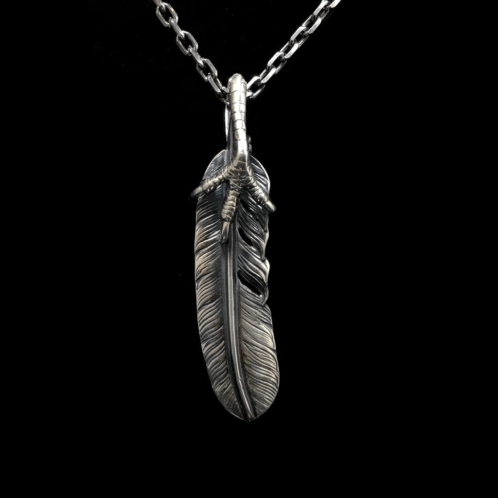 Left Eagle Claw Feather Retro 925 Silver Pendant Takahashi Goro