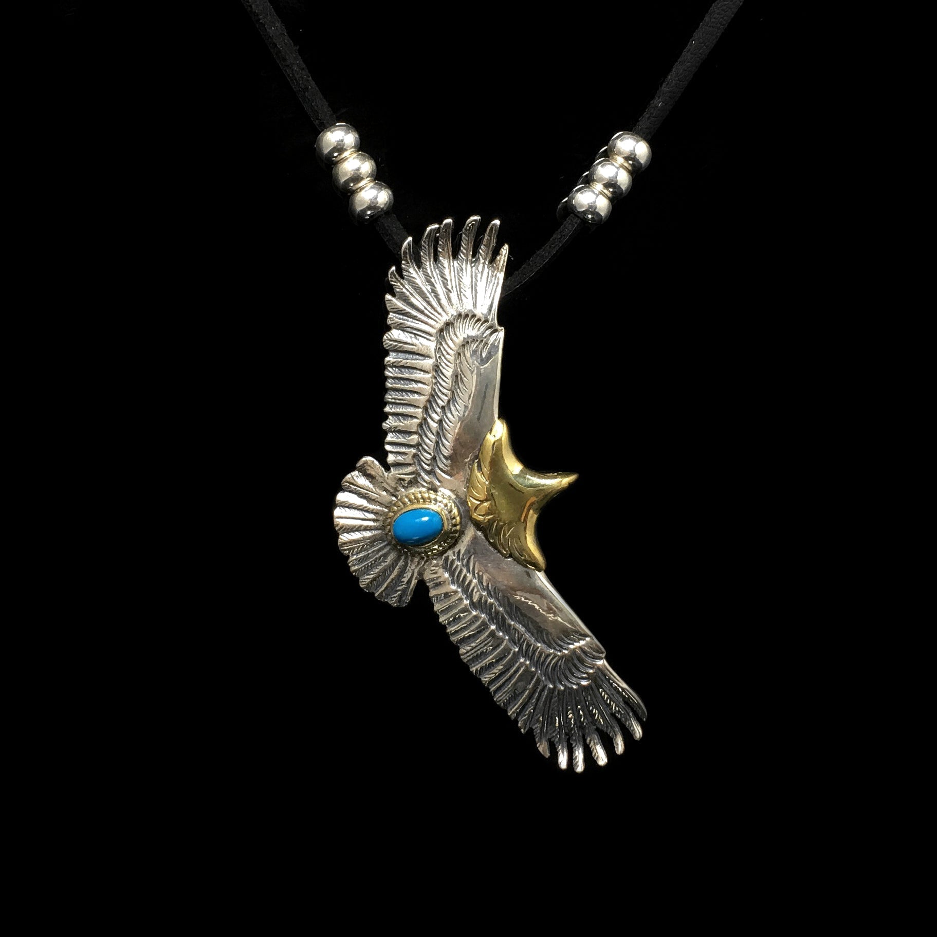 925 Sterling Silver MensGoros Fashion Eagle Necklace