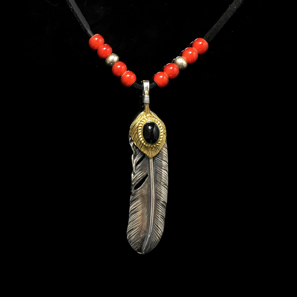 Japan Takahashi Goro John Mayer  Right Feather Necklace