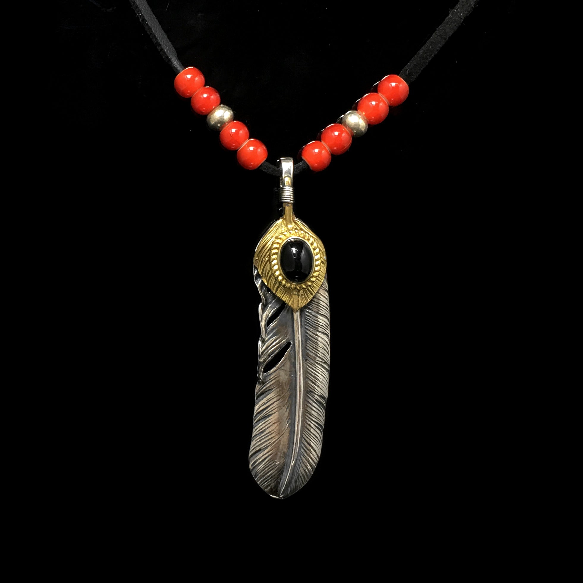 Japan Takahashi Goro John Mayer  Right Feather Necklace