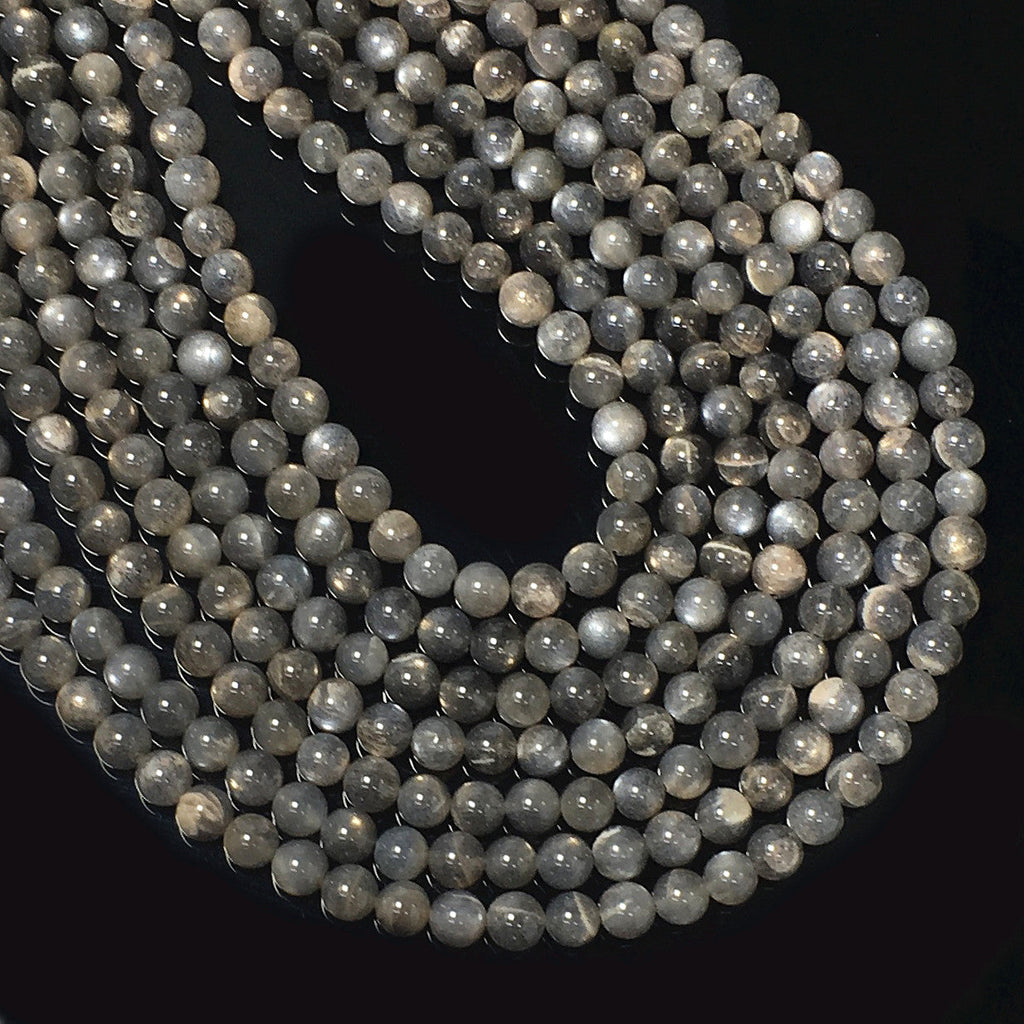 Higher Quality Grey Moonstone Round Beads