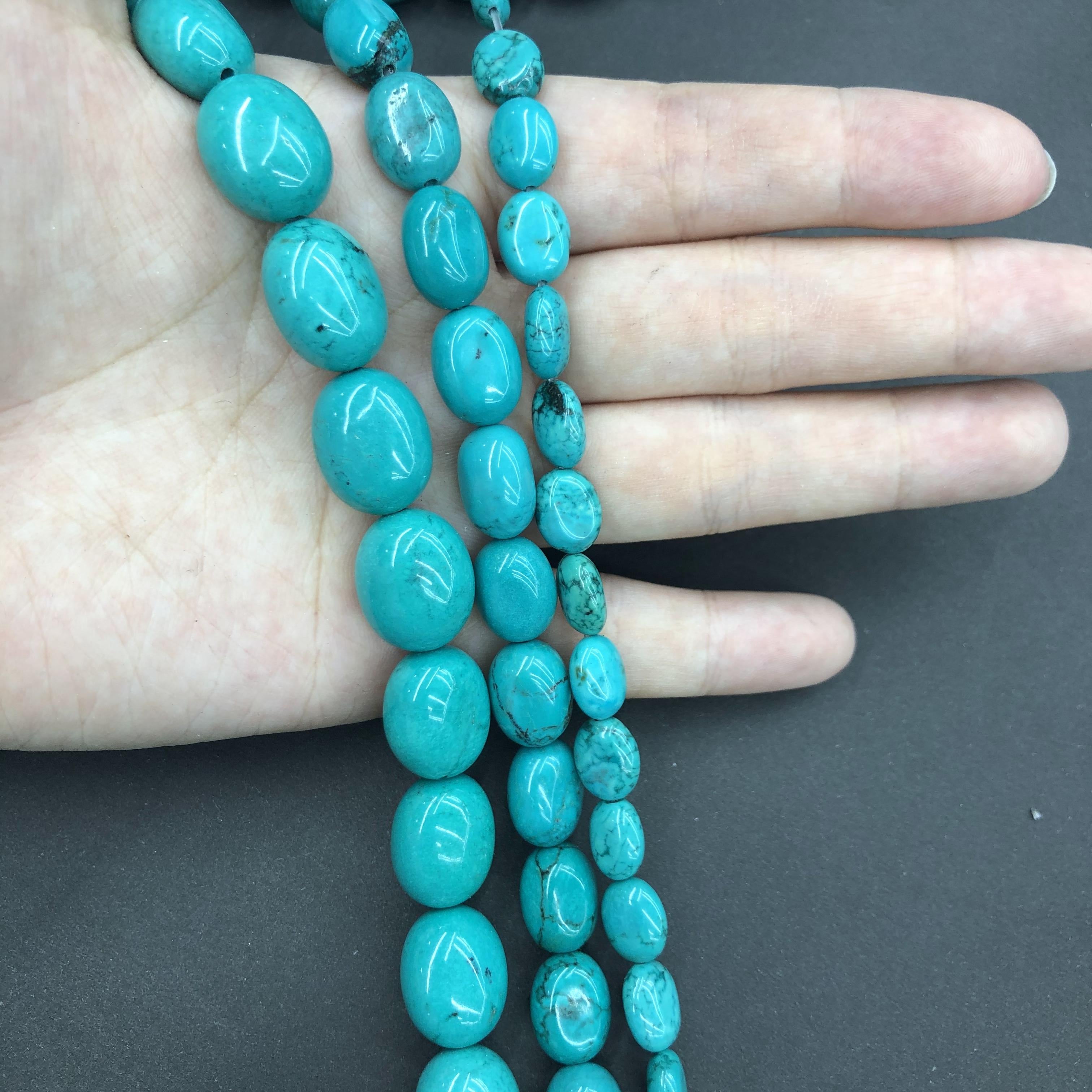 Turquoise Loose Beads Round Fcaeted Rice Rondelle Flat Oval Irregular Shape Beads