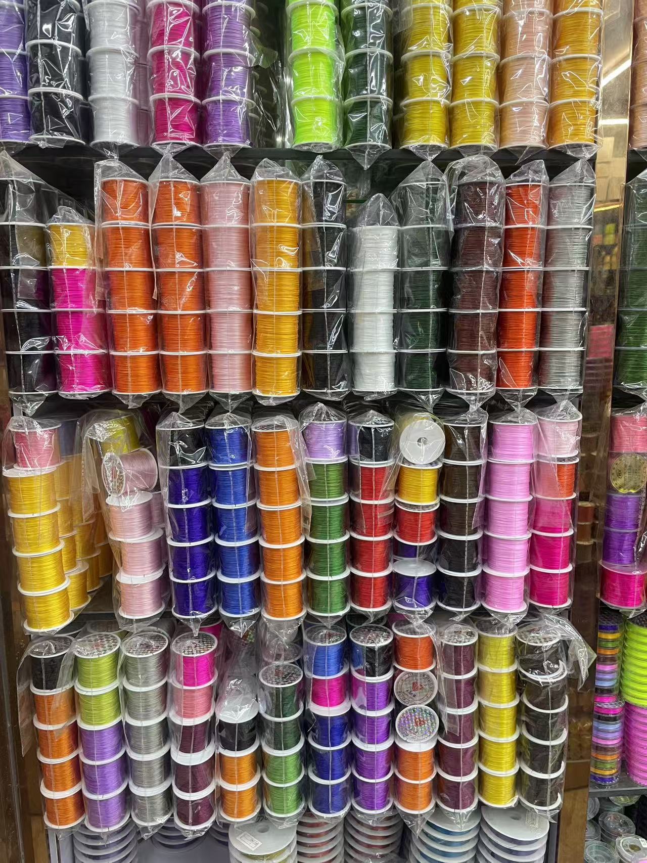 $0.99/Pcs 50M/Roll 0.8mm High Quality Japan Import Elastic Cord Crystal String for Beading Premium Stretch Polyester Thread , for DIY Jewelry Making