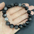 Silver Obsidian with Moon for Weight Loss Crystal Bracelet