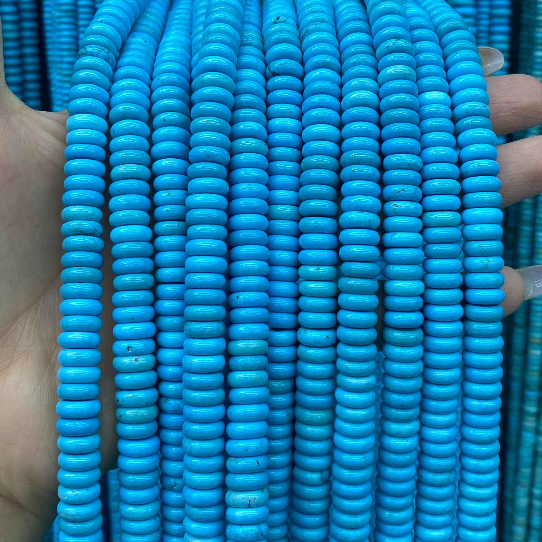 Turquoise Loose Beads Round Fcaeted Rice Rondelle Flat Oval Irregular Shape Beads