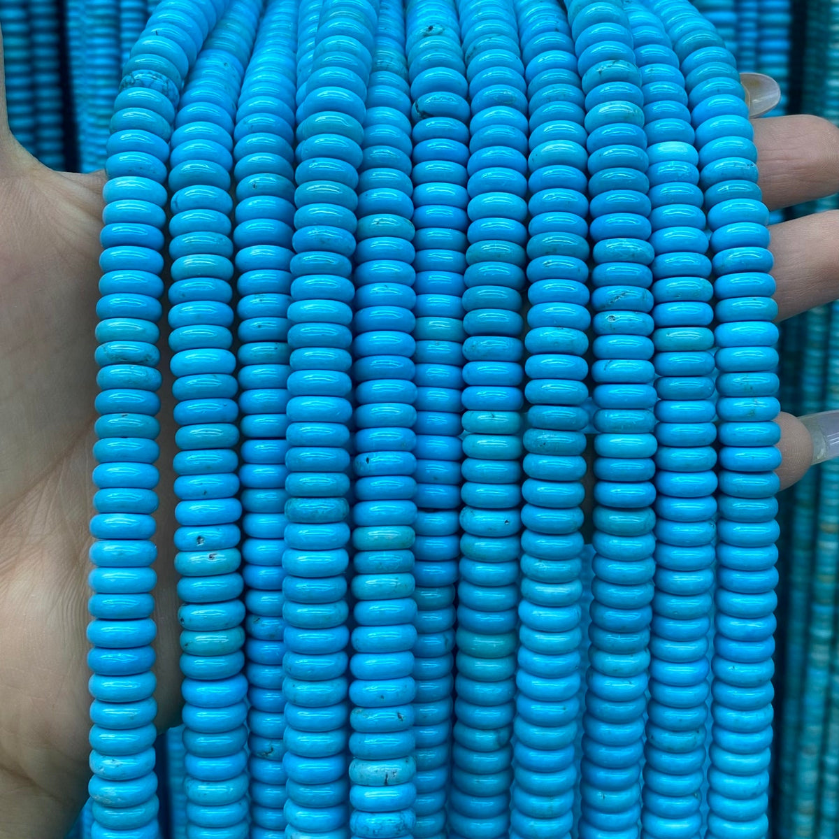 Rondelle & Heshi Turquoise Beads