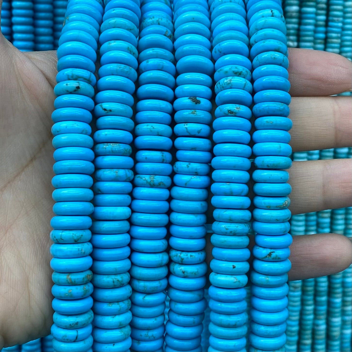 Rondelle & Heshi Turquoise Beads