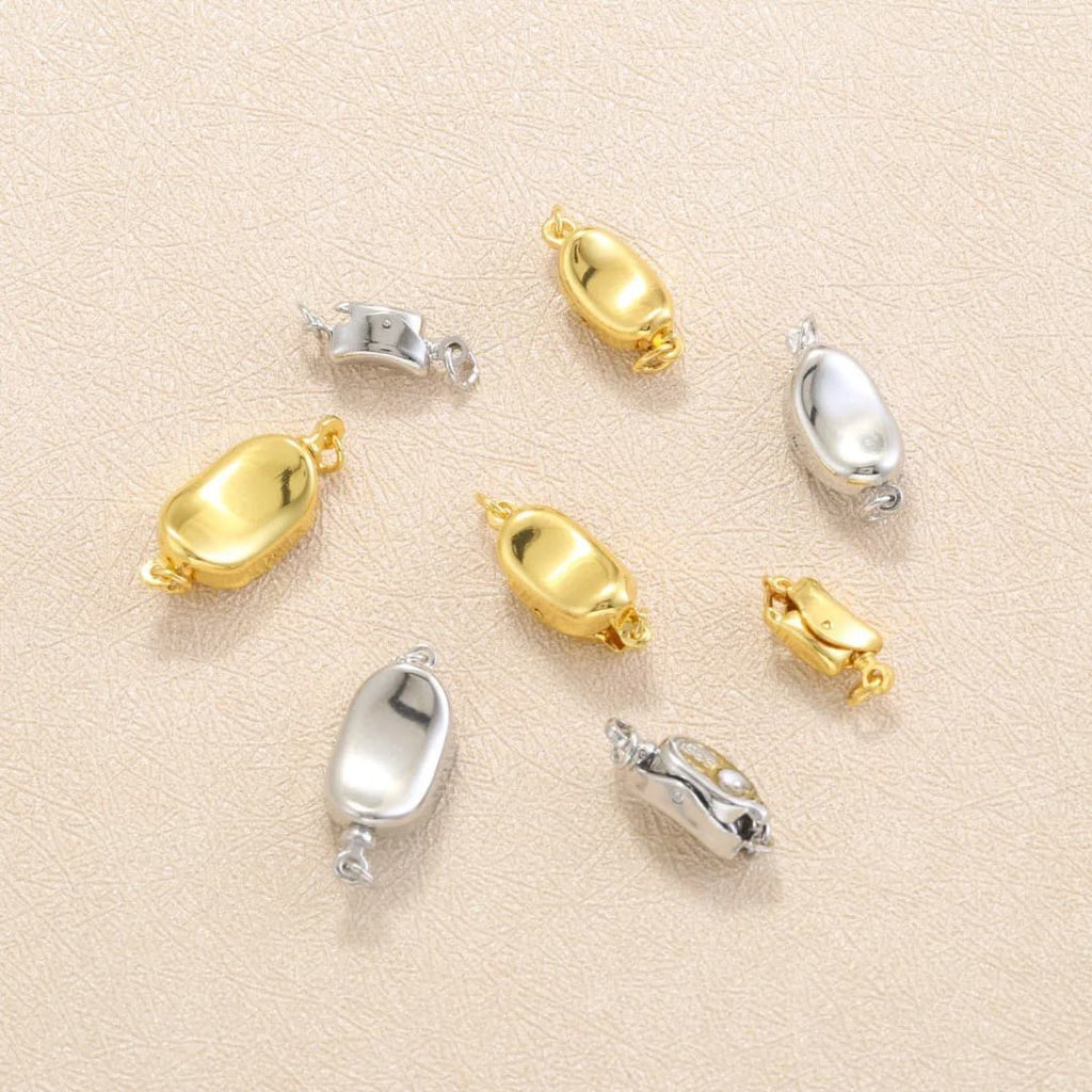 5Pcs Brass Necklace Clasps Link Connector Closures Extender
