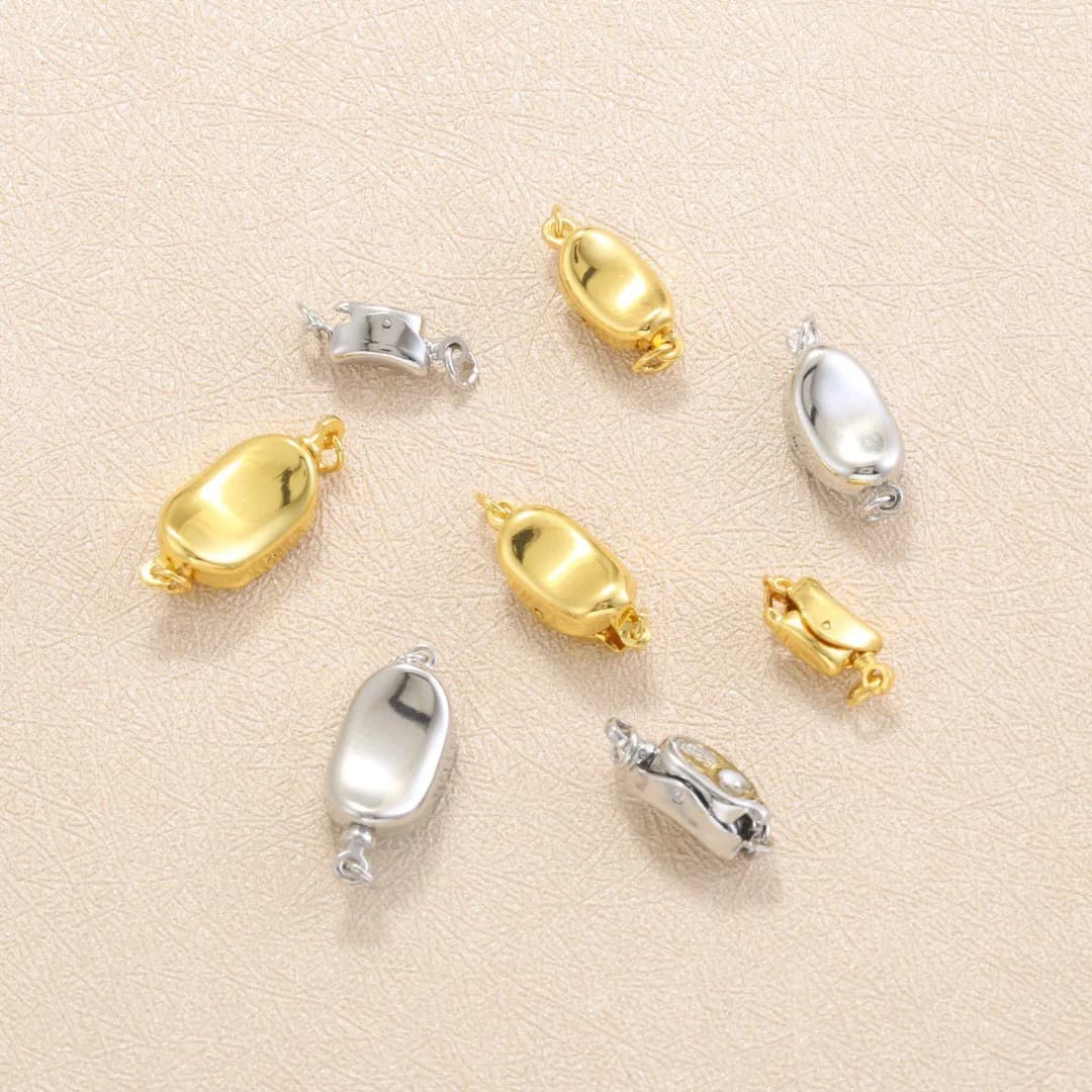 5Pcs Brass Necklace Clasps Link Connector Closures Extender