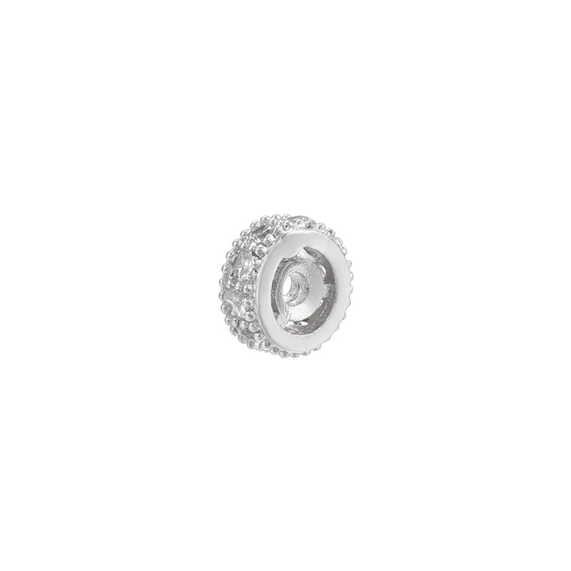 1PCS Brass Cubic Zirconia Sparkling Beads