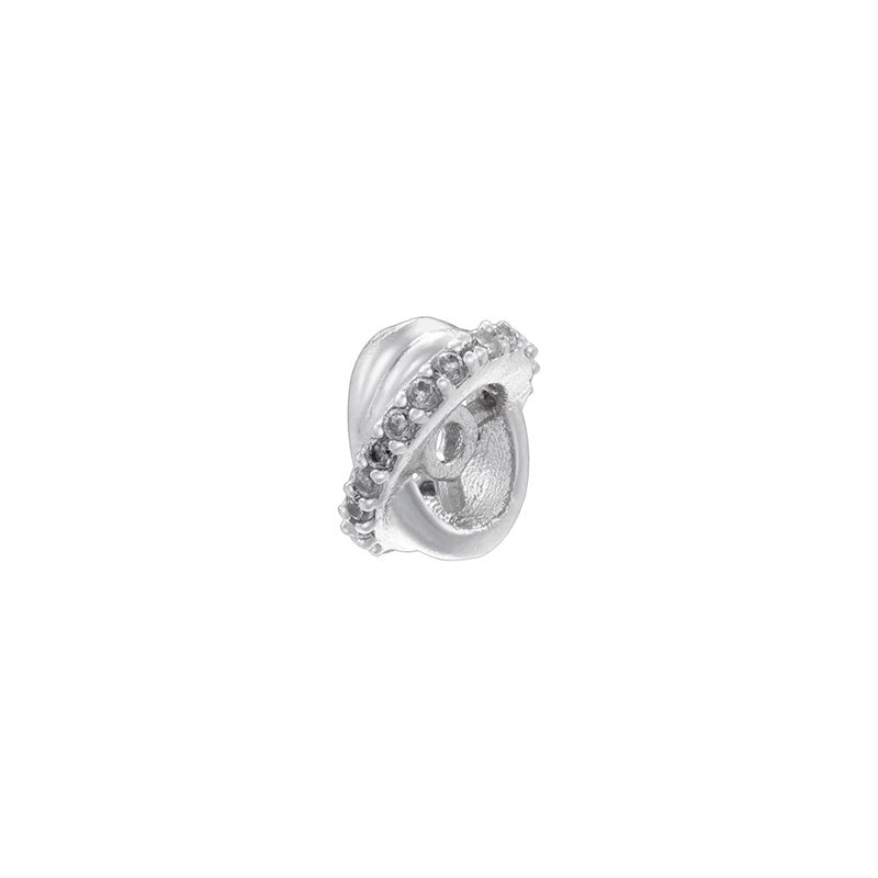 1PCS 18K Gold-plated Brass Inlaid With Zircon Spacer Beads