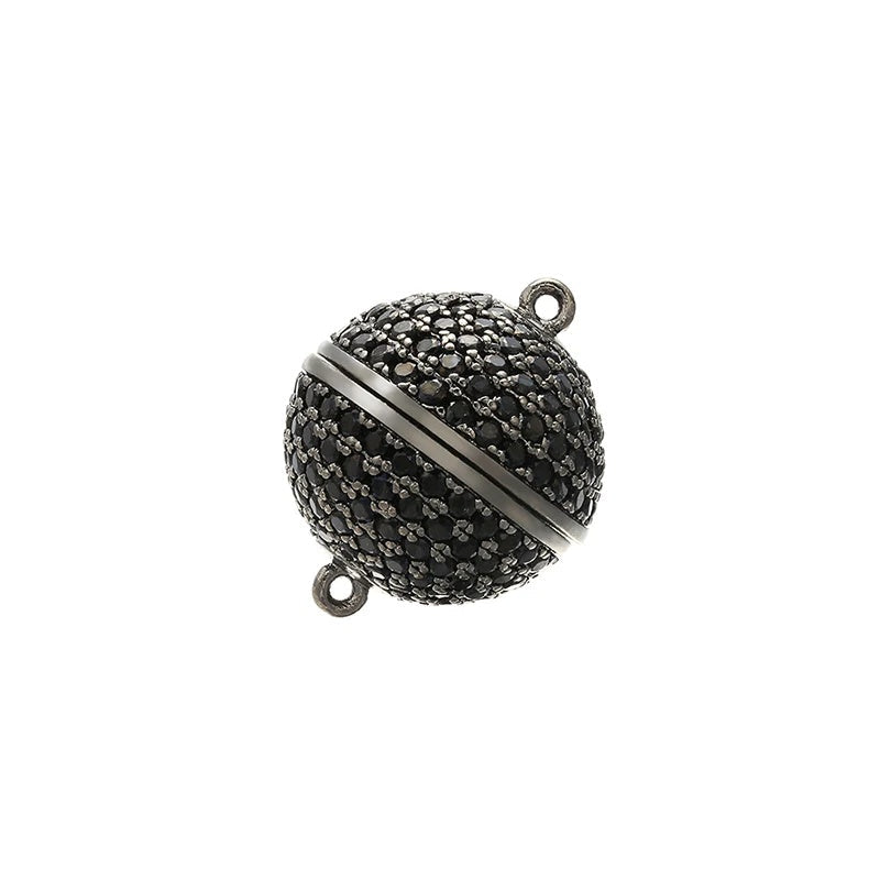 1PCS Handmade Brass Cubic Zirconia Round Connector
