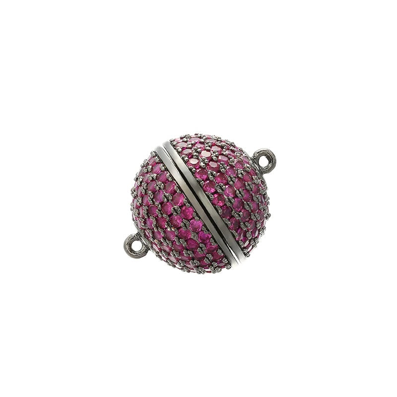 1PCS Handmade Brass Cubic Zirconia Round Connector