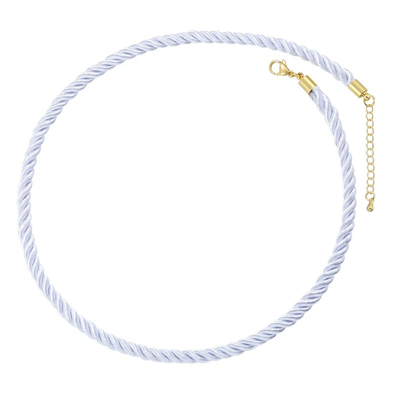 1PCS Braided Silk Rope Necklace Cords With Bright Gold Finish