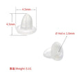 200pcs/lot Clear Soft Silicone Rubber Earring Backs Safety Rubber Stopper