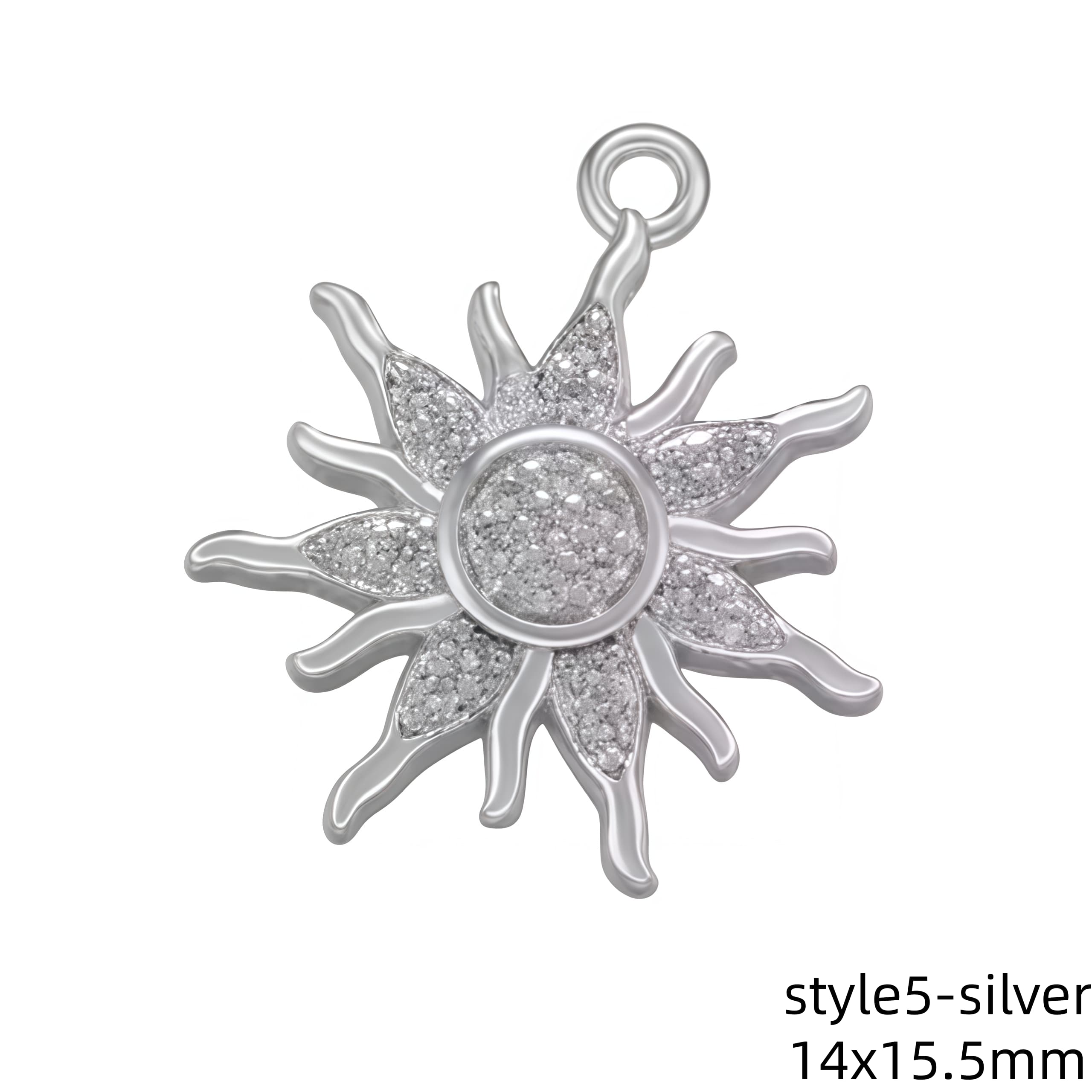 1Pcs Gold Color Silver Color Sun Moon Mini Charms