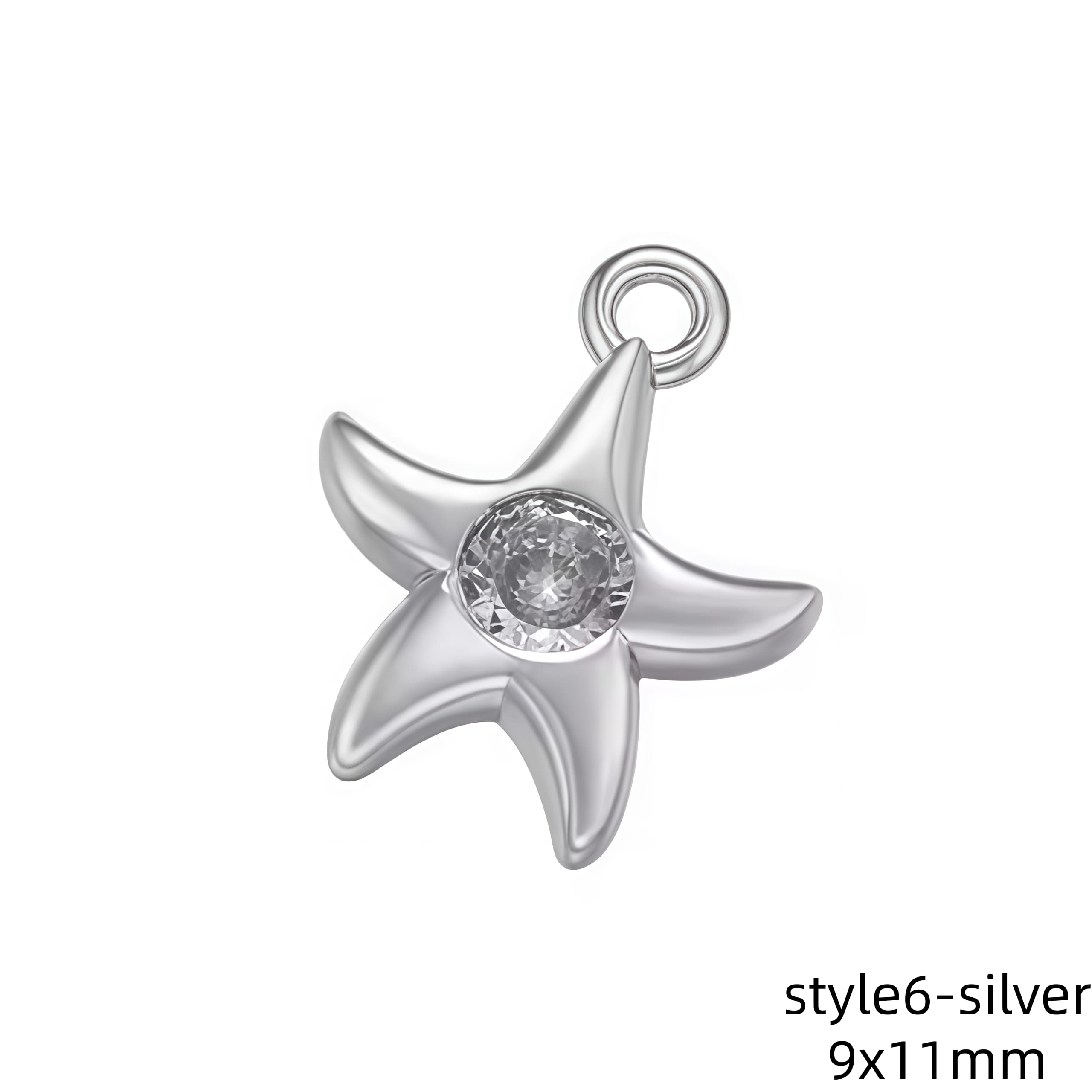 1Pcs Gold Color Silver Color Sun Moon Mini Charms