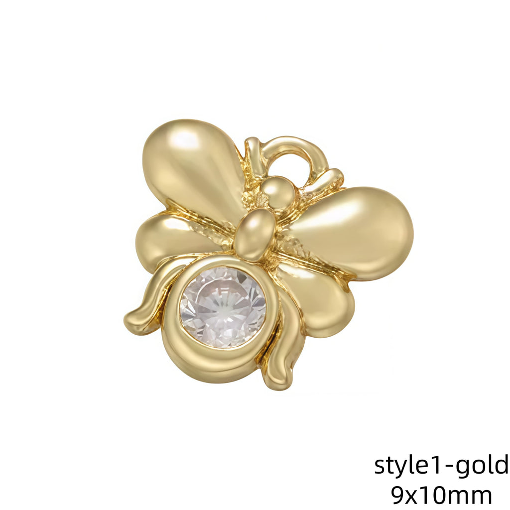1Pcs Gold Color Silver Color Sun Moon Mini Charms