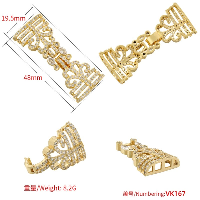 1 Pcs Hooks Accesories Supplies Brass Cubic Zirconia Connectors
