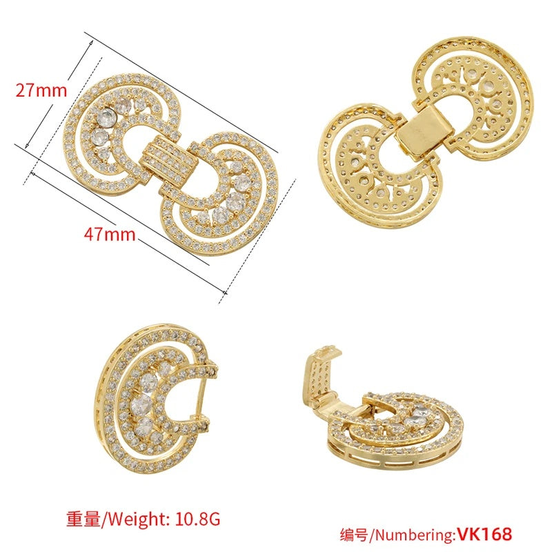 1 Pcs Hooks Accesories Supplies Brass Cubic Zirconia Connectors