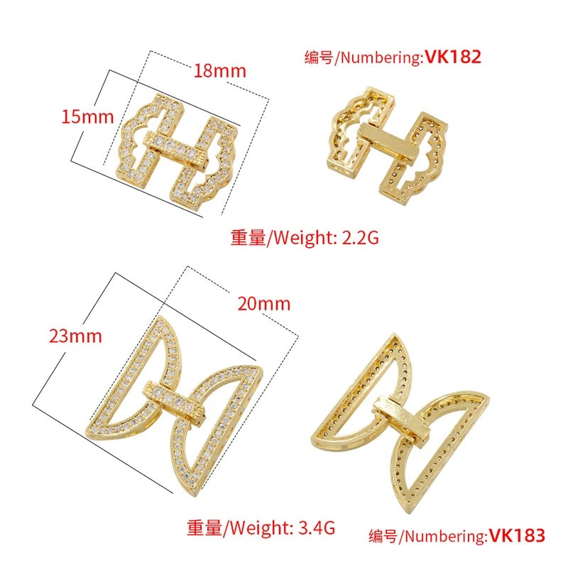1 Pcs Hooks Accesories Supplies Brass Cubic Zirconia Connectors