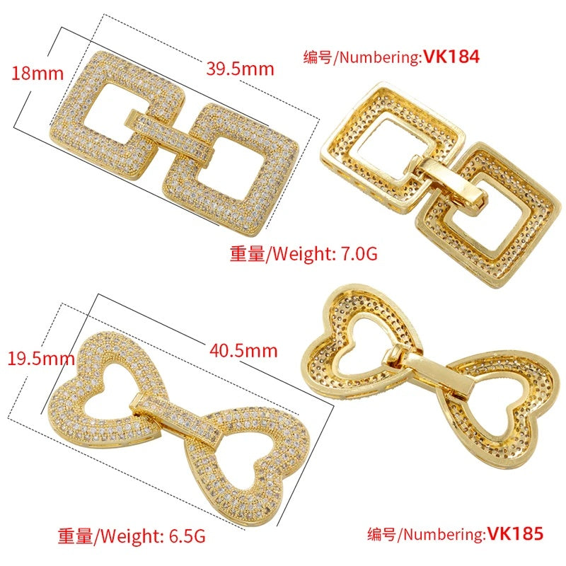 1 Pcs Hooks Accesories Supplies Brass Cubic Zirconia Connectors