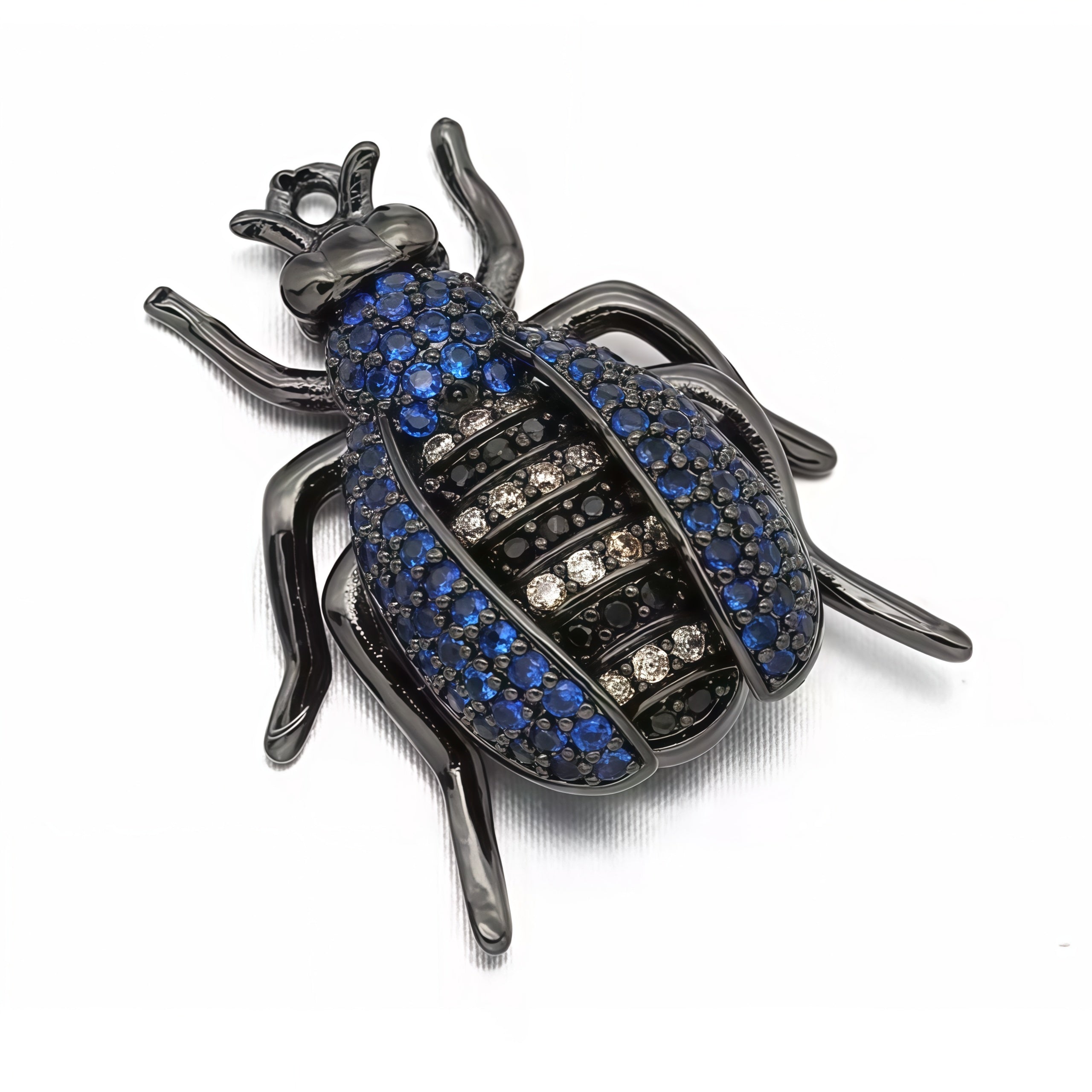 1PCS Brass Cubic Zirconia Beetle Charms Pendants