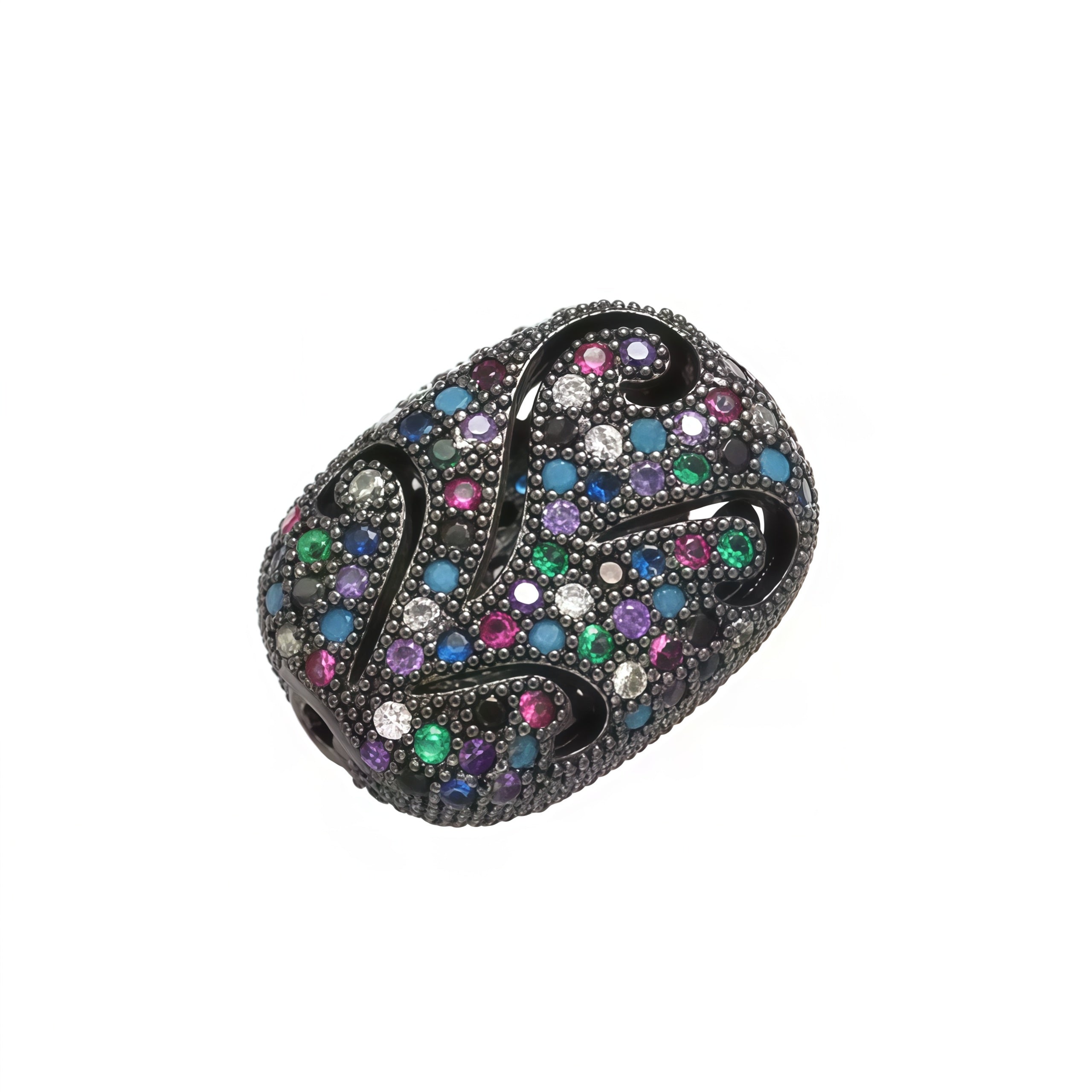 1PCS  Rectangular Hollow Candy Crystal Spacer Beads
