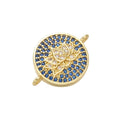 1PCS High Quality Brass Cubic Zirconia Lotus Crystal Connector