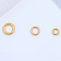 4PCS 5/6/8mm Vintage Hammered Hollow Round Spacer Bead
